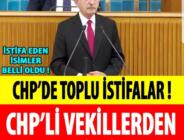 CHP’de 3 milletvekili istifa etti..